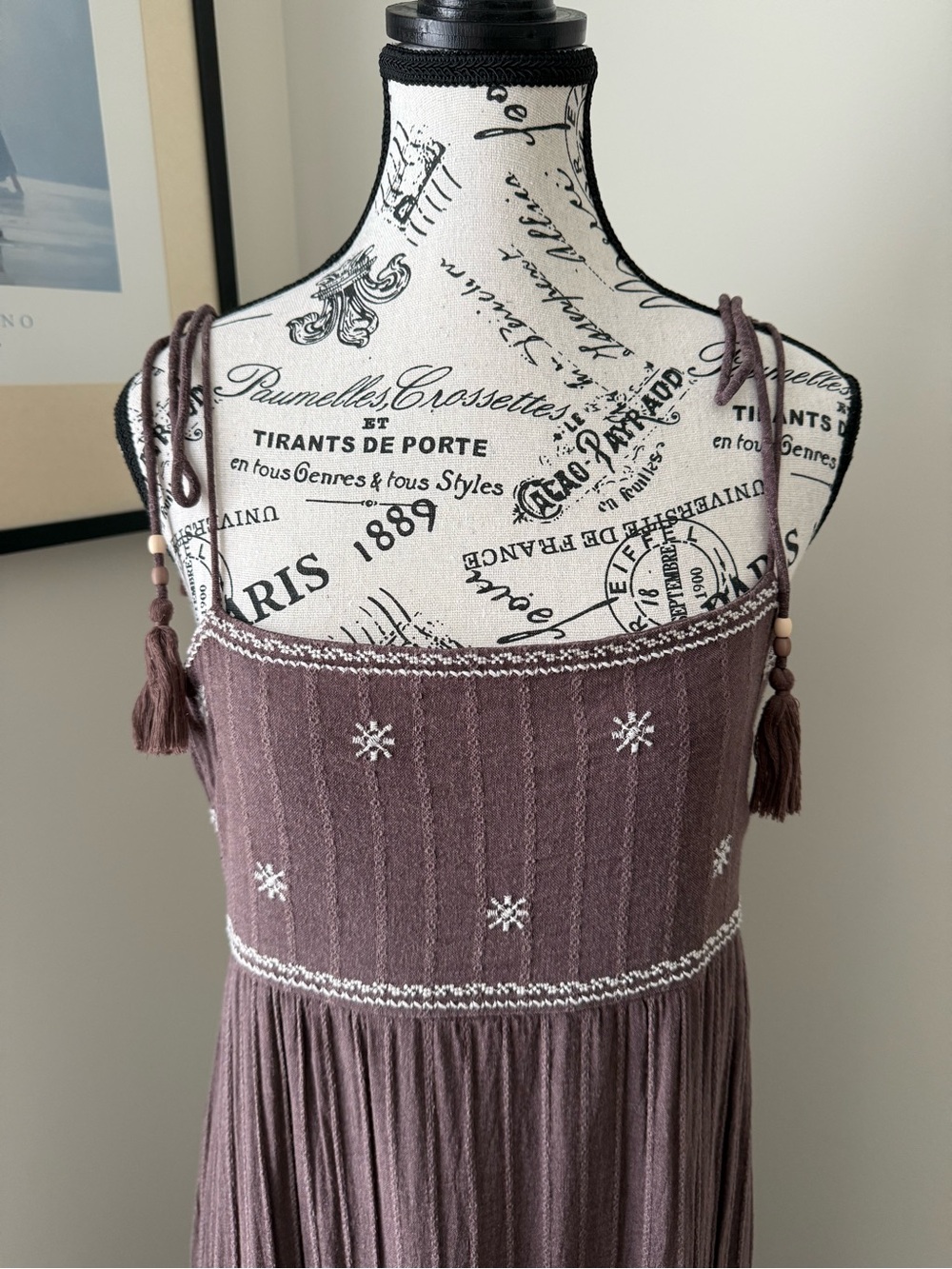 Anerican Eagle Embroidered Empire Waist Dress - Picture 5 of 11